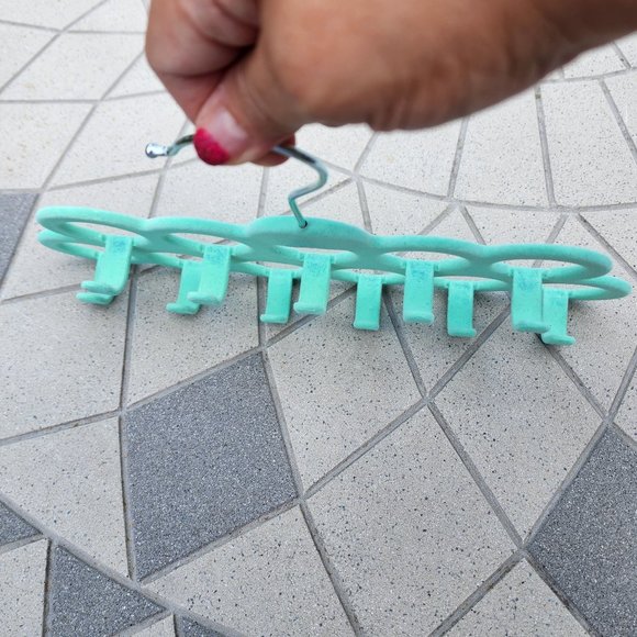 Seafoam Green Multi Organizational Scarf Belt Tie Space Saving Hanger - Picture 4 of 5